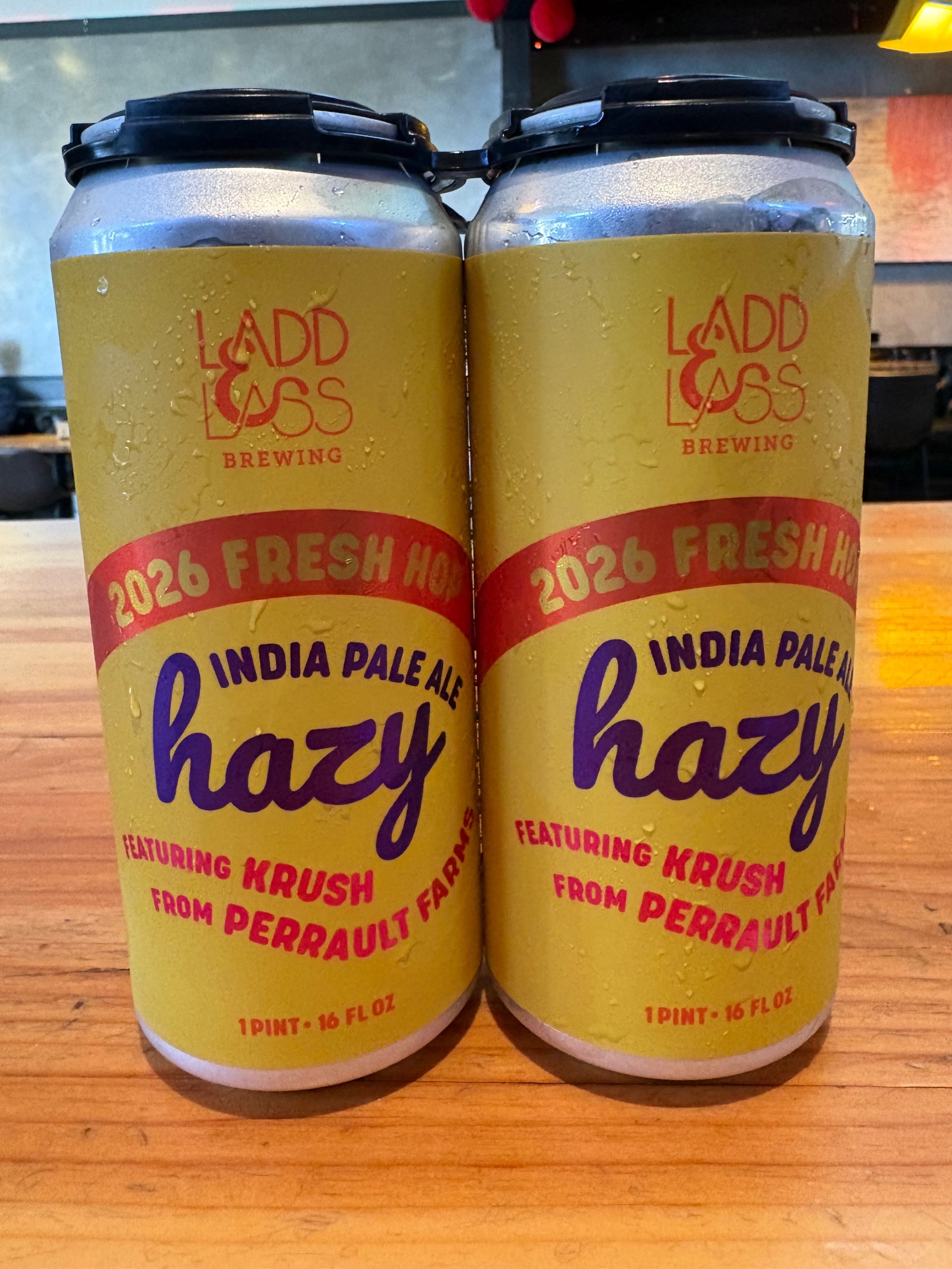 Ladd & Lass Krush Fresh Hop Hazy IPA - WA - 16oz