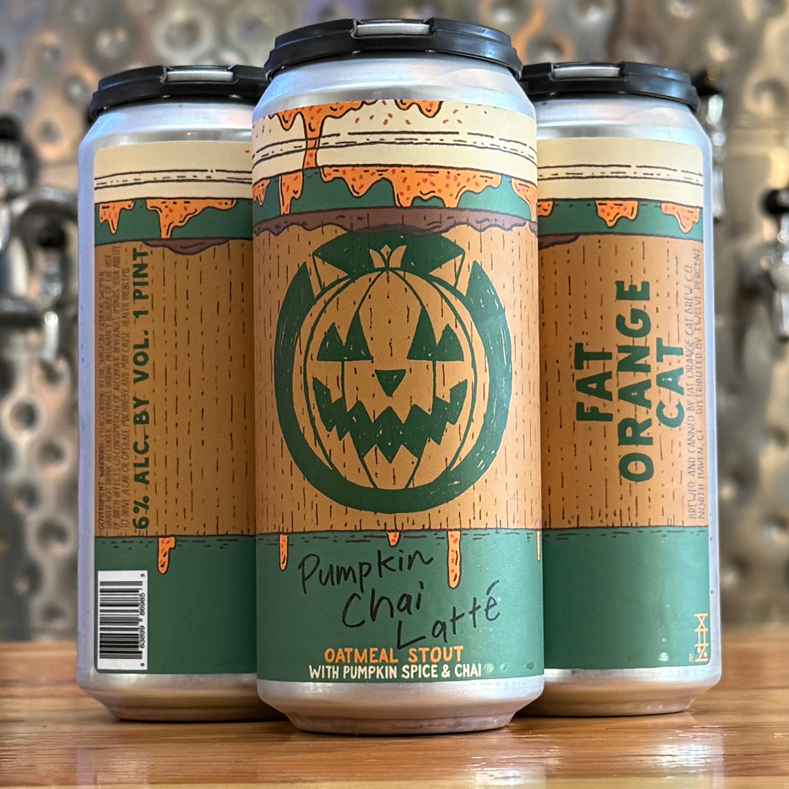 Fat Orange Cat Pumpkin Spice Latte Oatmeal Stout w/ Pumpkin & Coffee - CT - 16oz C