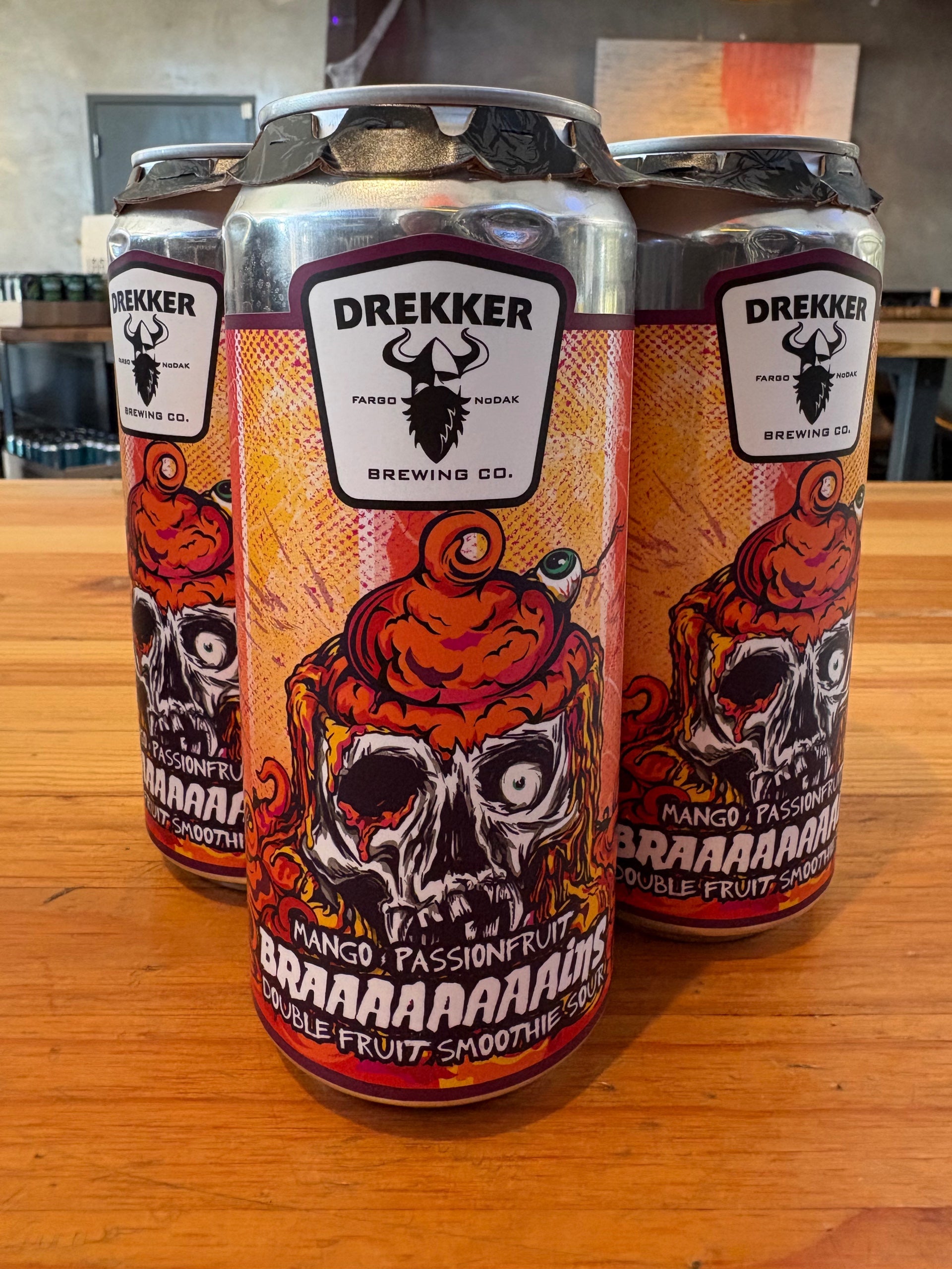 Drekker Braaaaaaaaaaains Mango Passionfruit Smoothie Sour - ND - 16oz