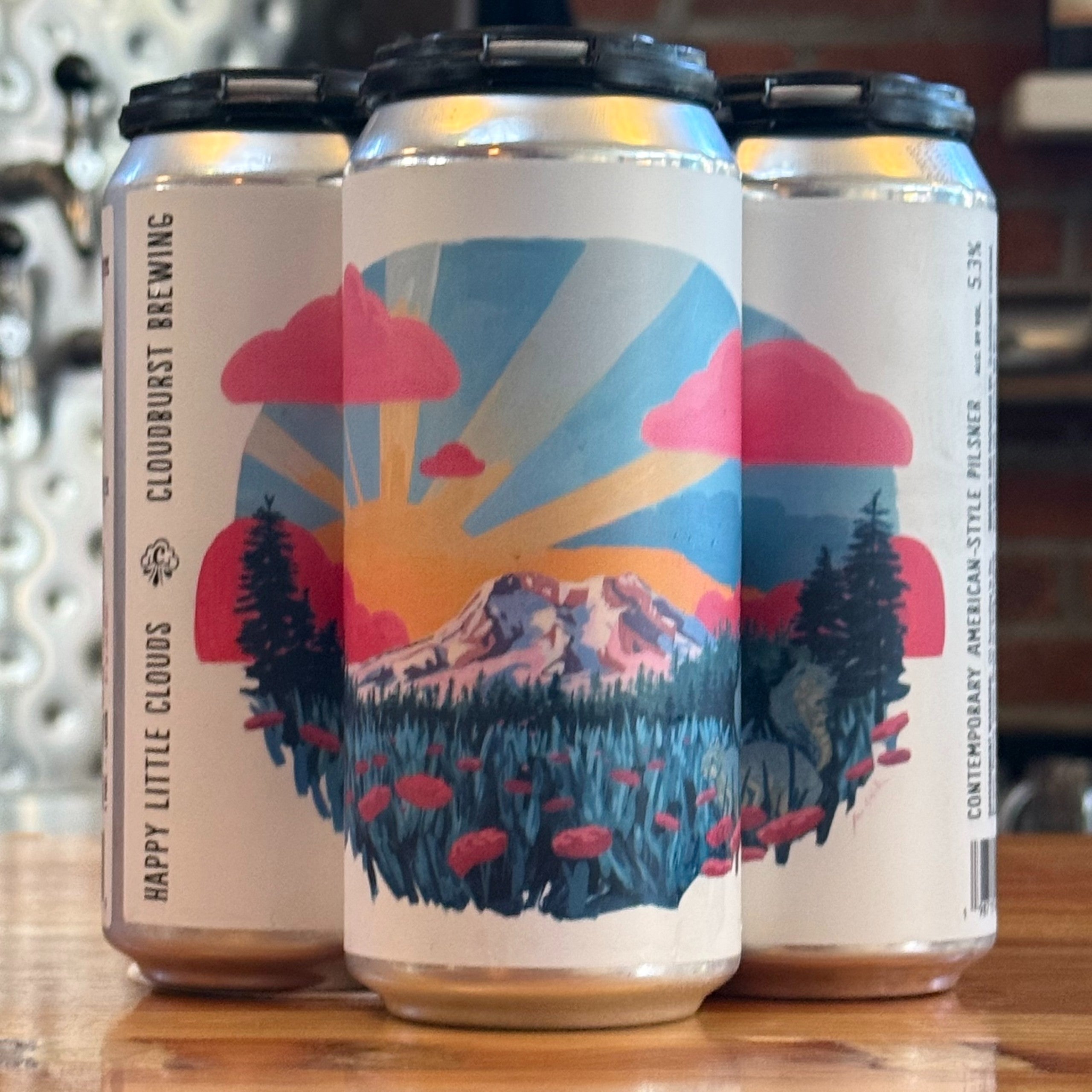 Cloudburst Happy Little Clouds Pilsner - WA - 16oz C