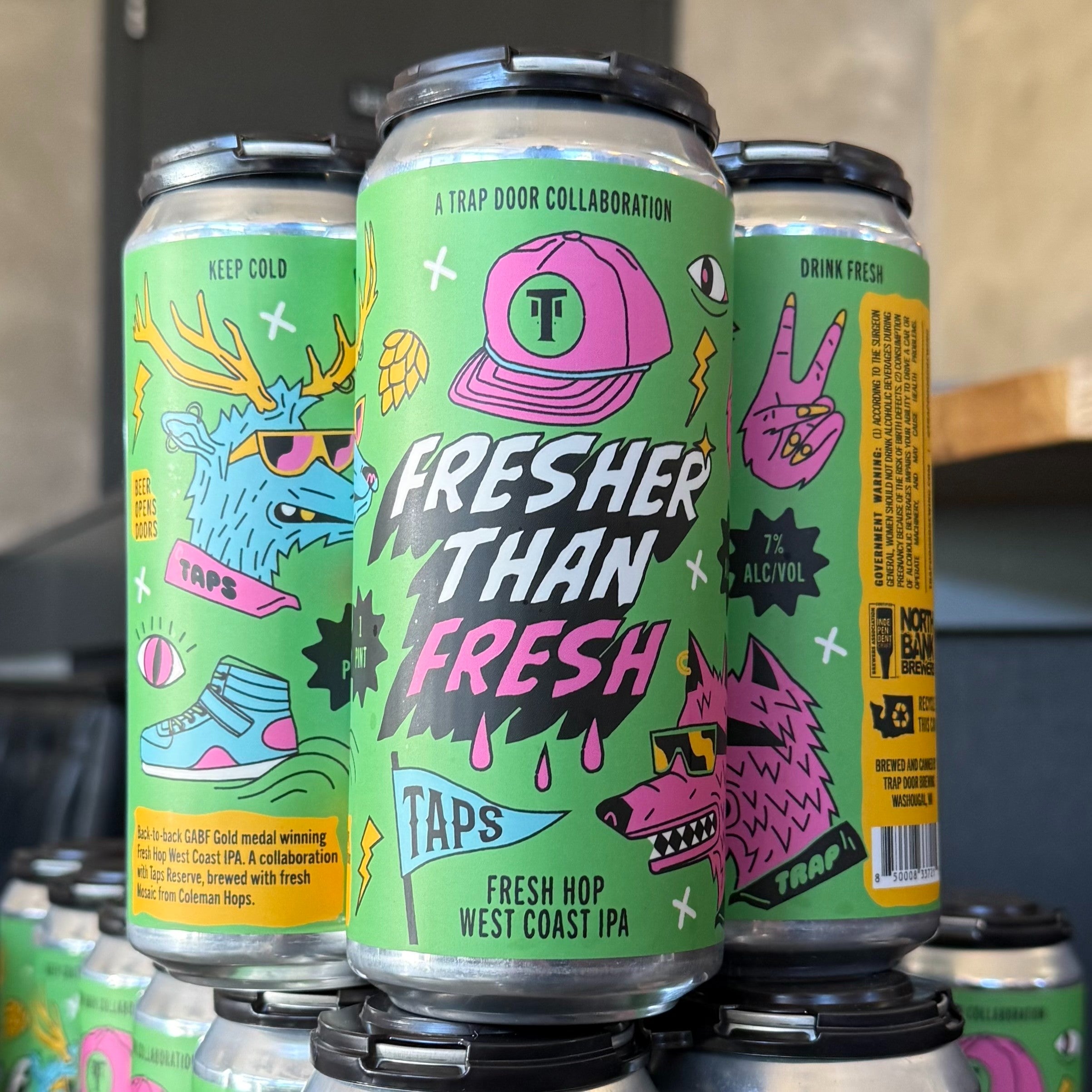 Trap Door Fresher Than Fresh Fresh Hop West Coast IPA - WA - 16oz C