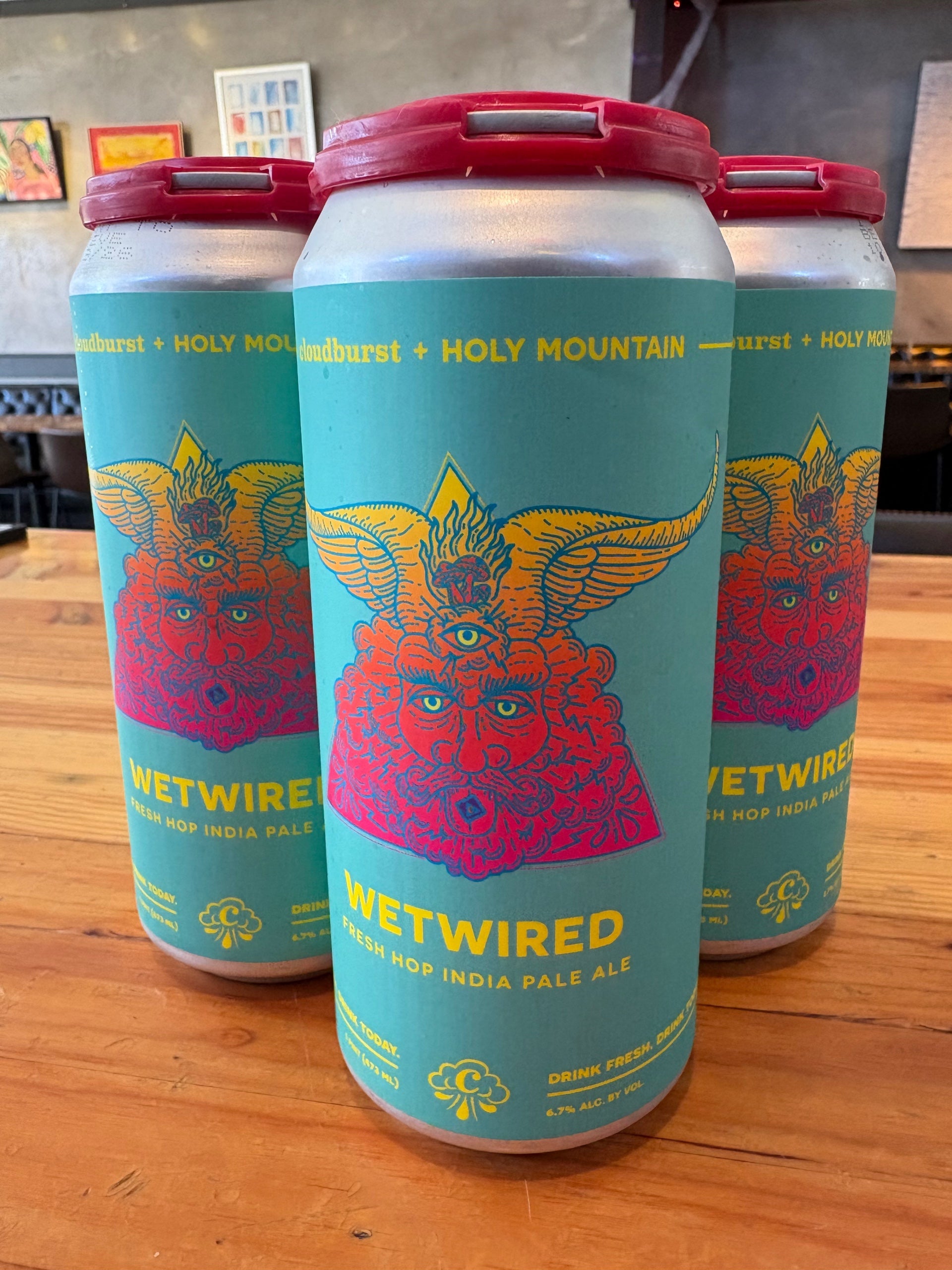 Cloudburst x Holy Mountain wetwired Wet Hop Hazy IPA - WA - 16oz C