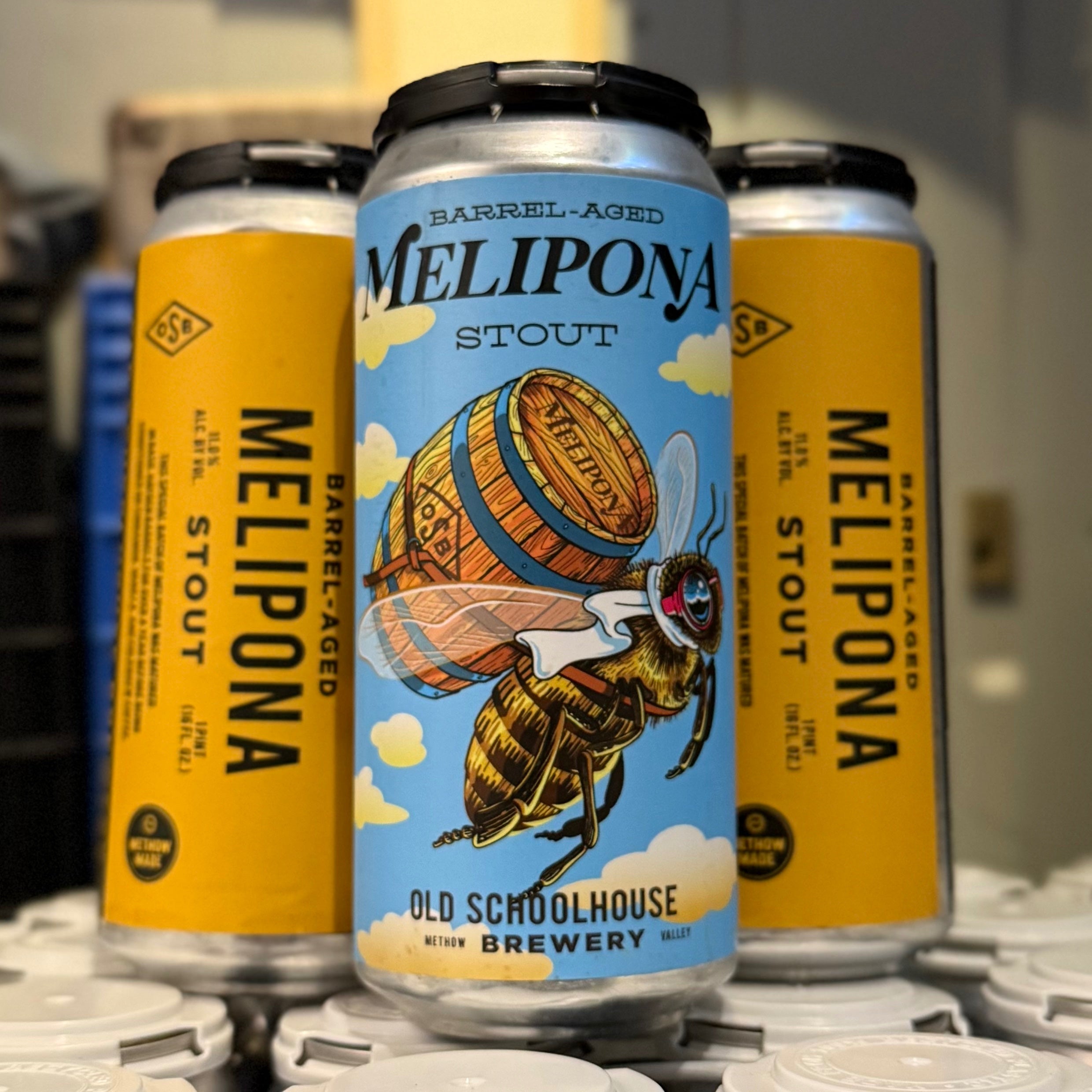 Old Schoolhouse Melipona Bourbon Barrel Aged Imperial Stout w/ Coffee, Cinnamon & Vanilla - WA - 16oz C Copy