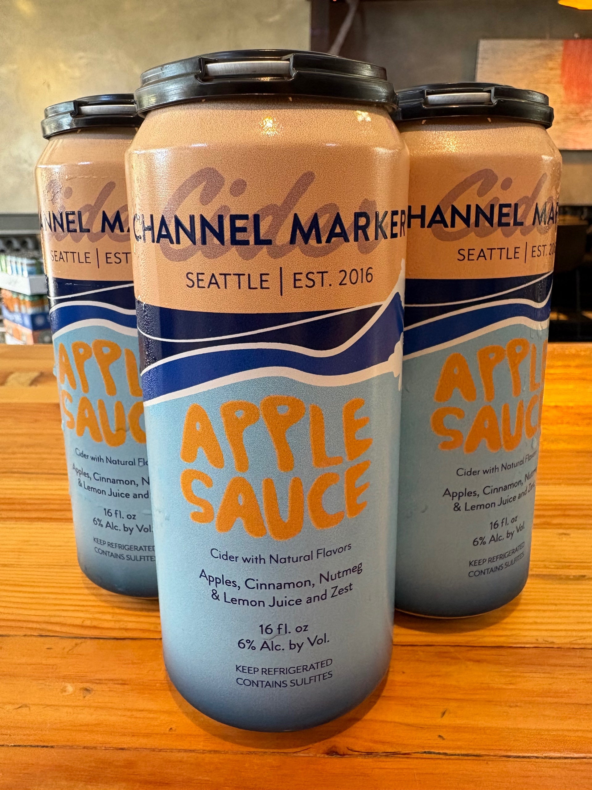 Channel Marker Apple Sauce Cider - WA - 16oz