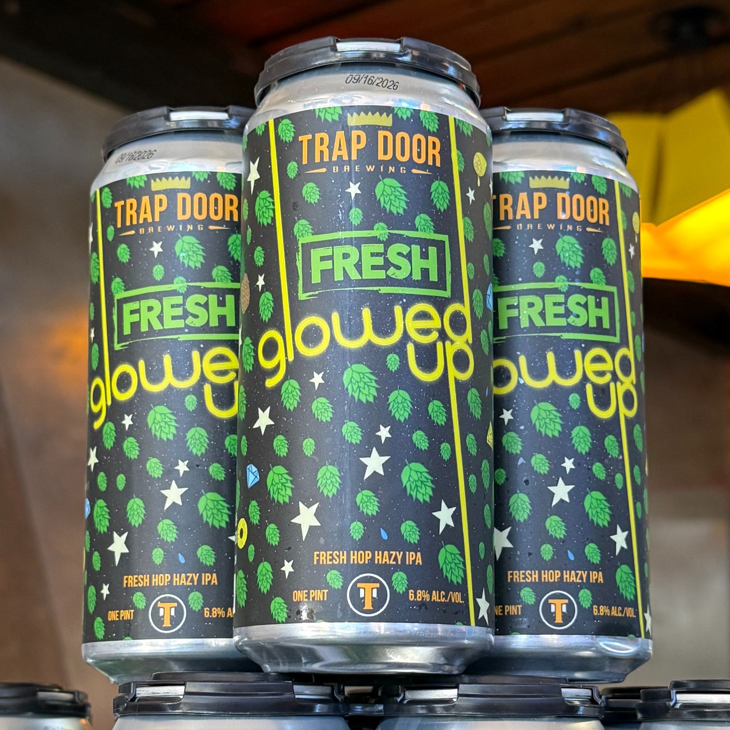 Trap Door Fresh Hop Glowed Up Fresh Hop Hazy IPA - WA - 16oz C