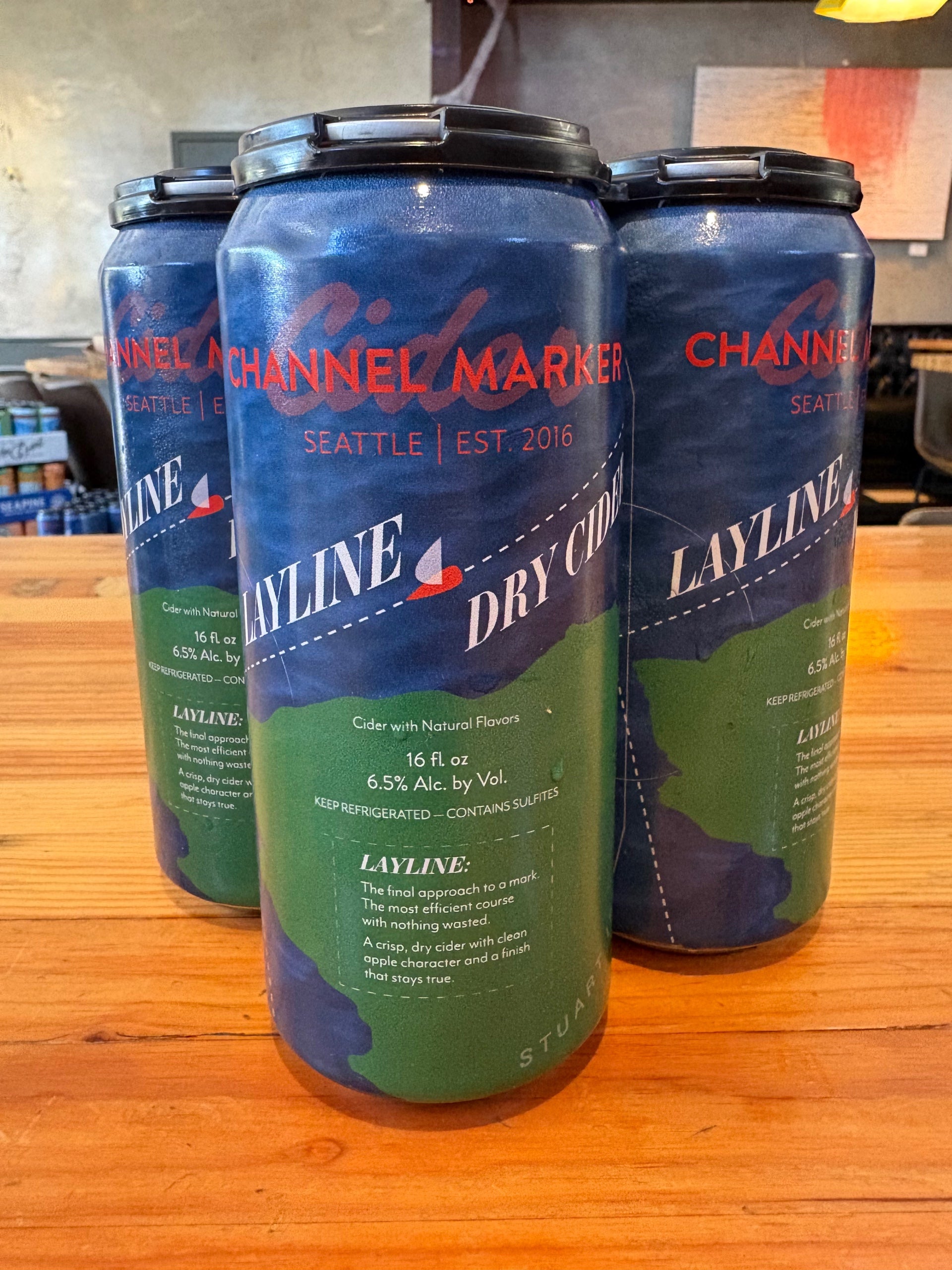 Channel Marker Layline Dry Apple Cider - WA - 16oz