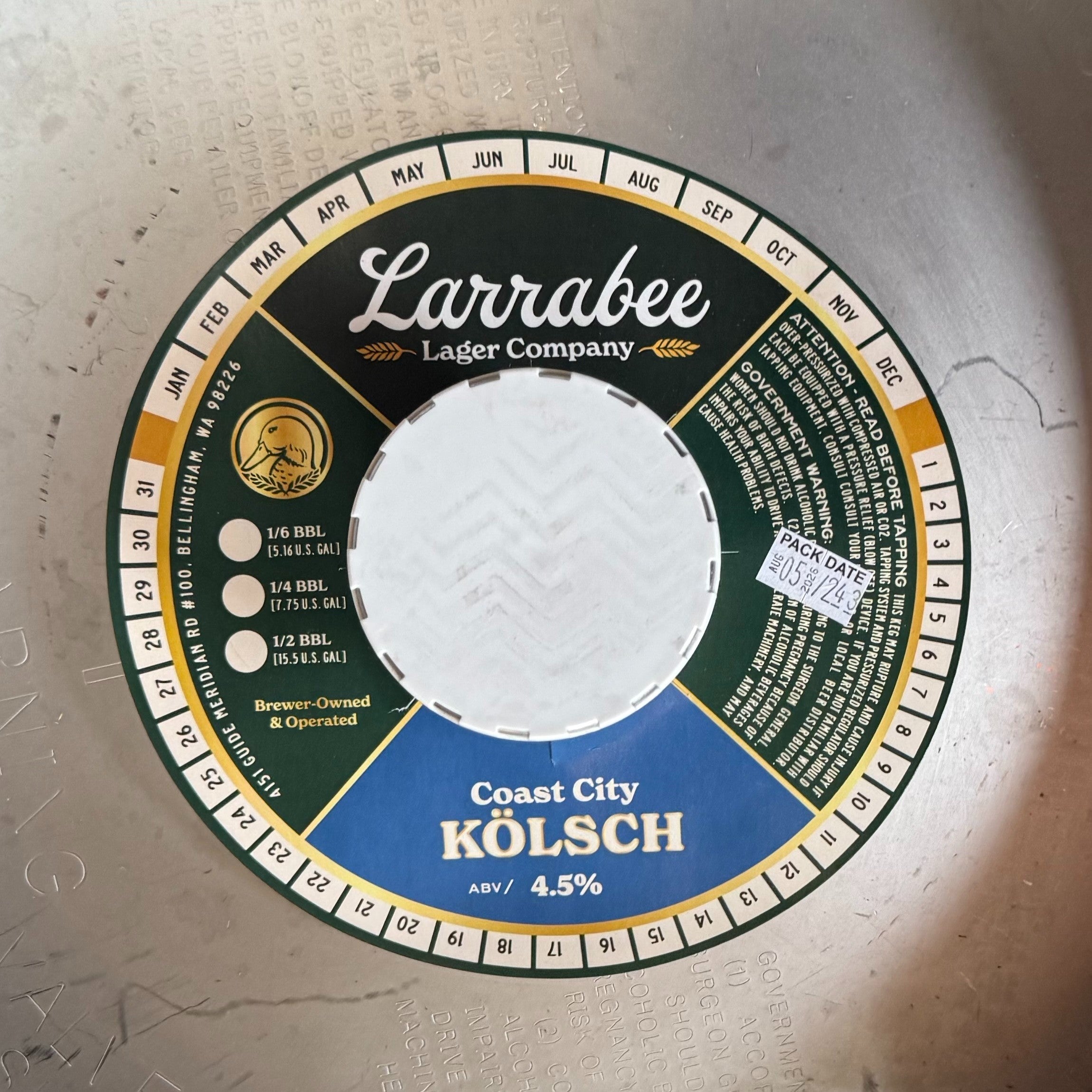 11 - Larrabee Coast City Kolsch Ale ONLINE