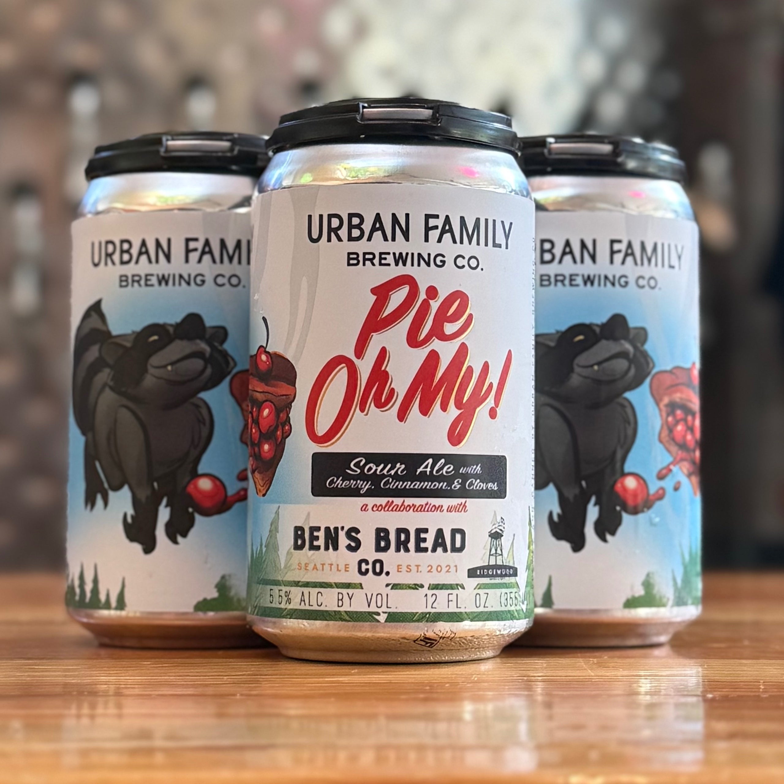 Urban Family x RidgeWood x Ben's Bread Pie Oh My! Sour Ale w/ Cherry, Cinnamon & Cloves - WA - 12oz C