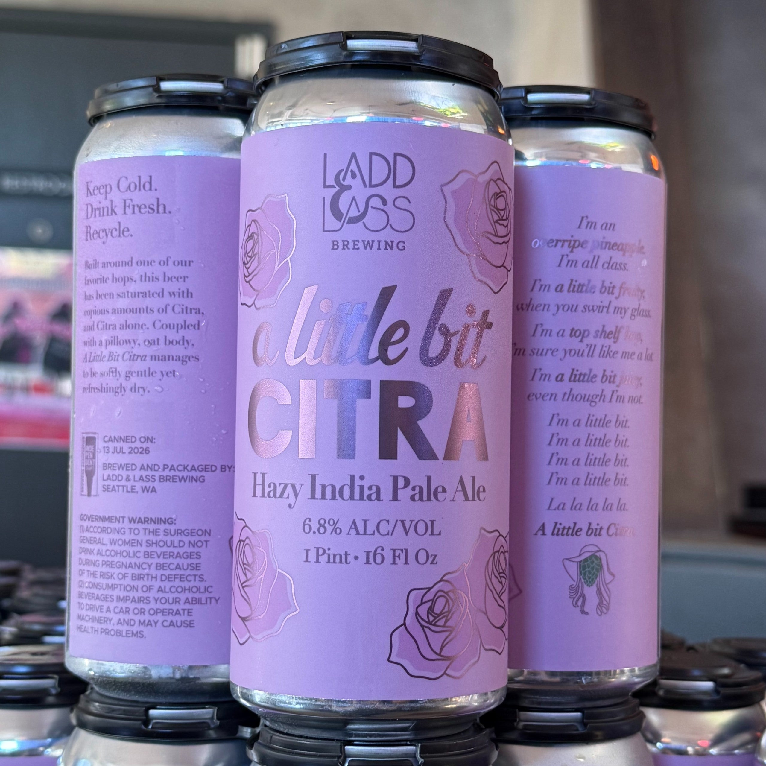 Ladd & Lass A Little Bit Hazy IPA - WA - 16oz C