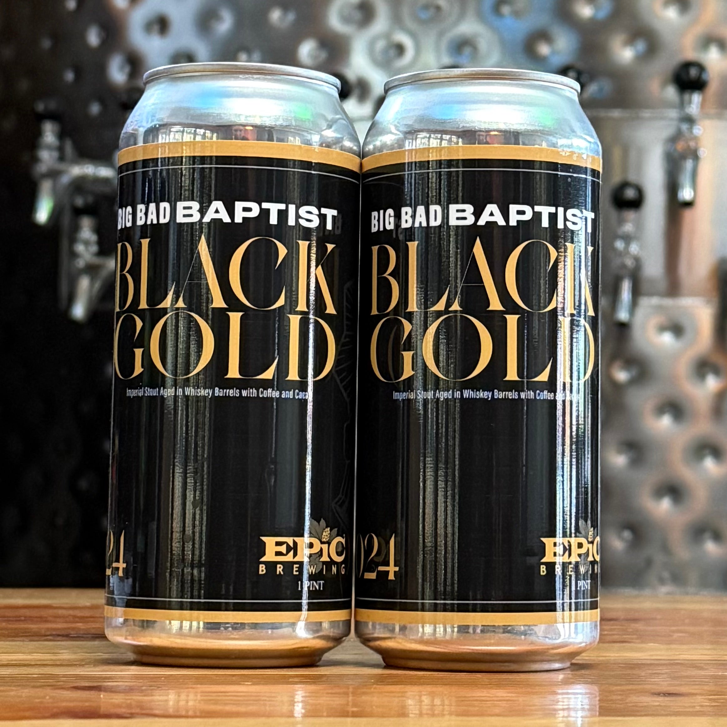 Epic Big Bad Baptist Black Gold Whiskey Barrel Aged Imperial Stout w/ Coffee & Cacao - CO - 16oz C