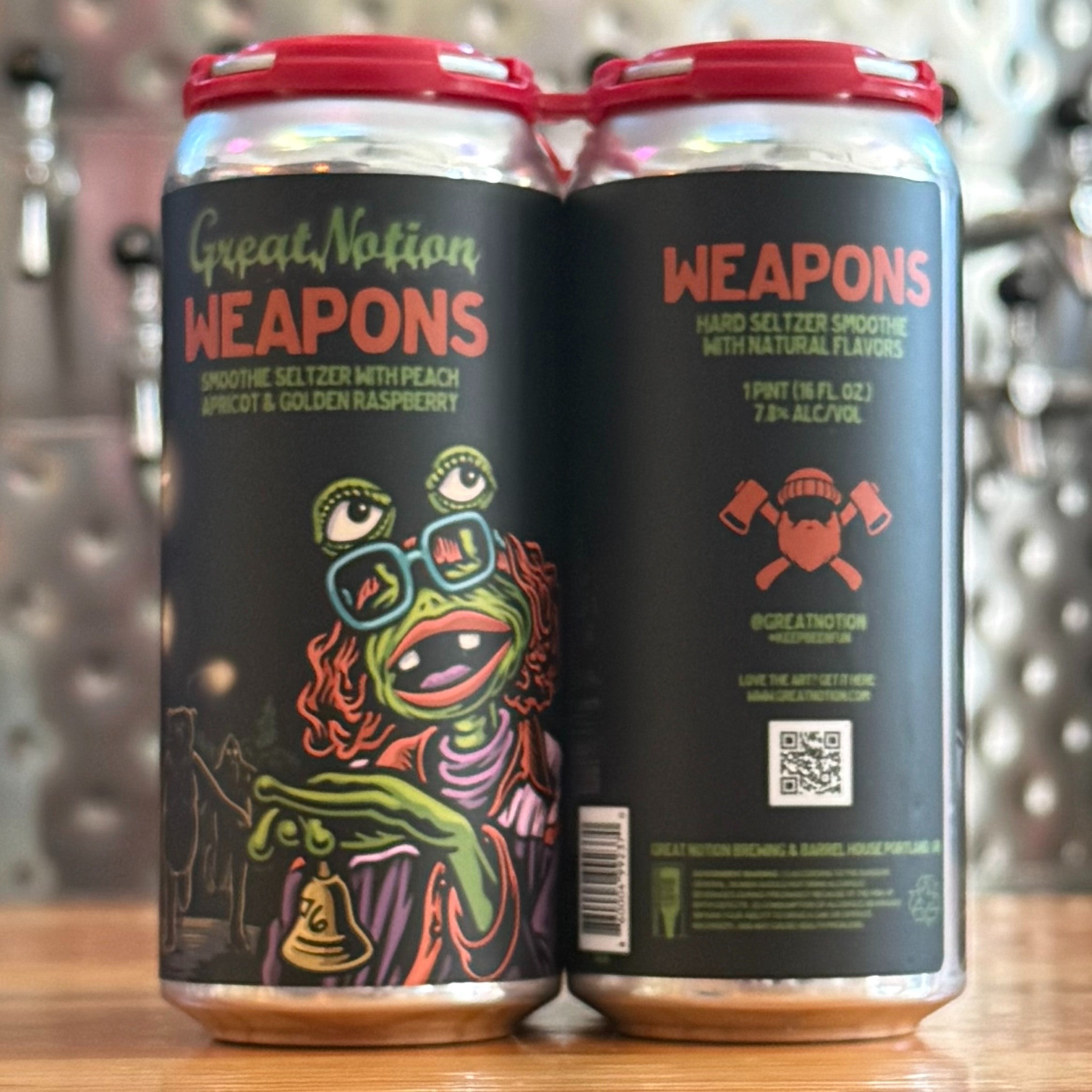 Great Notion Weapons Smoothie Seltzer w/ Peach, Apricot & Raspberry - OR - 16oz C