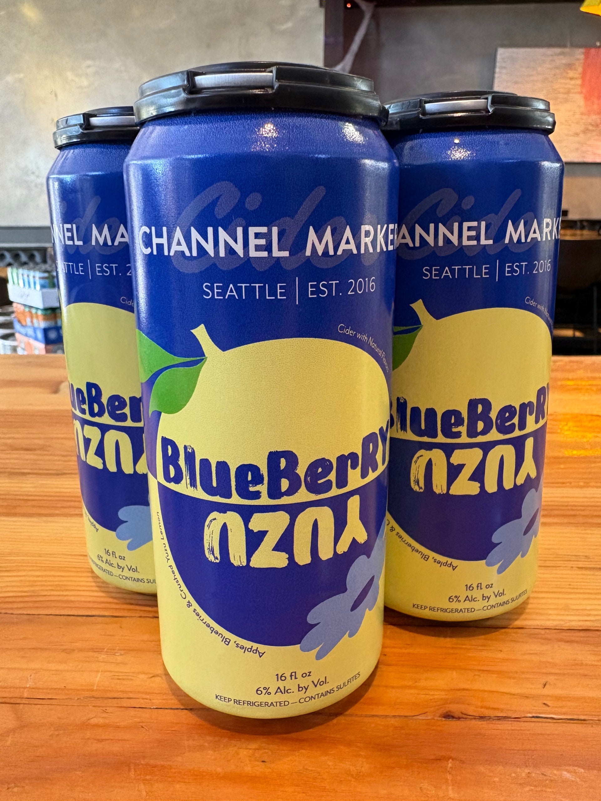 Channel Marker Blueberry Yuzu Cider - WA - 16oz