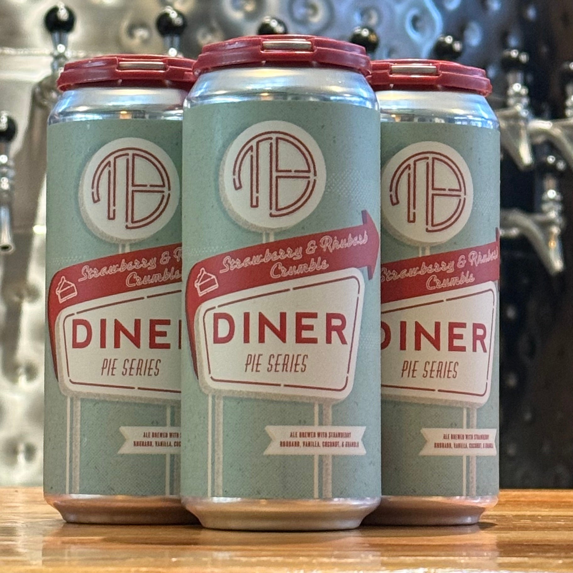 Mortalis Diner Pie Series: Strawberry & Rhubarb Crumble Smoothie Style Sour Ale - NY - 16oz C