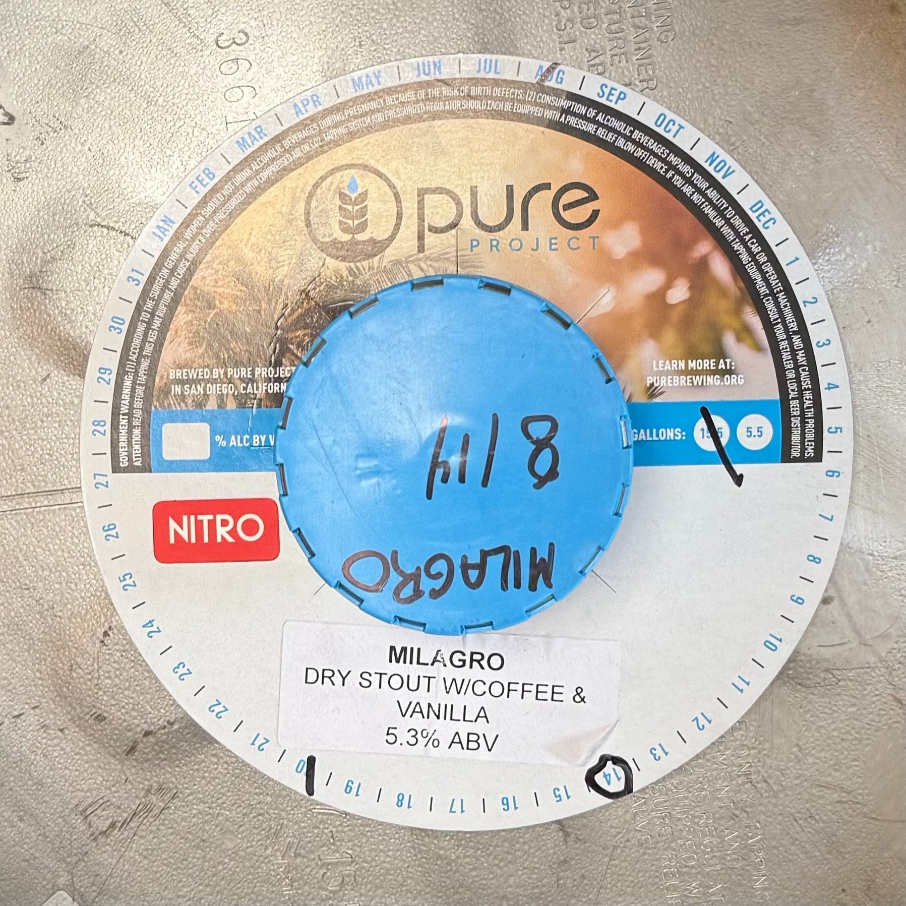 41 - PURE Project Milagro Coffee & Vanilla Stout **NITRO** DRAFT
