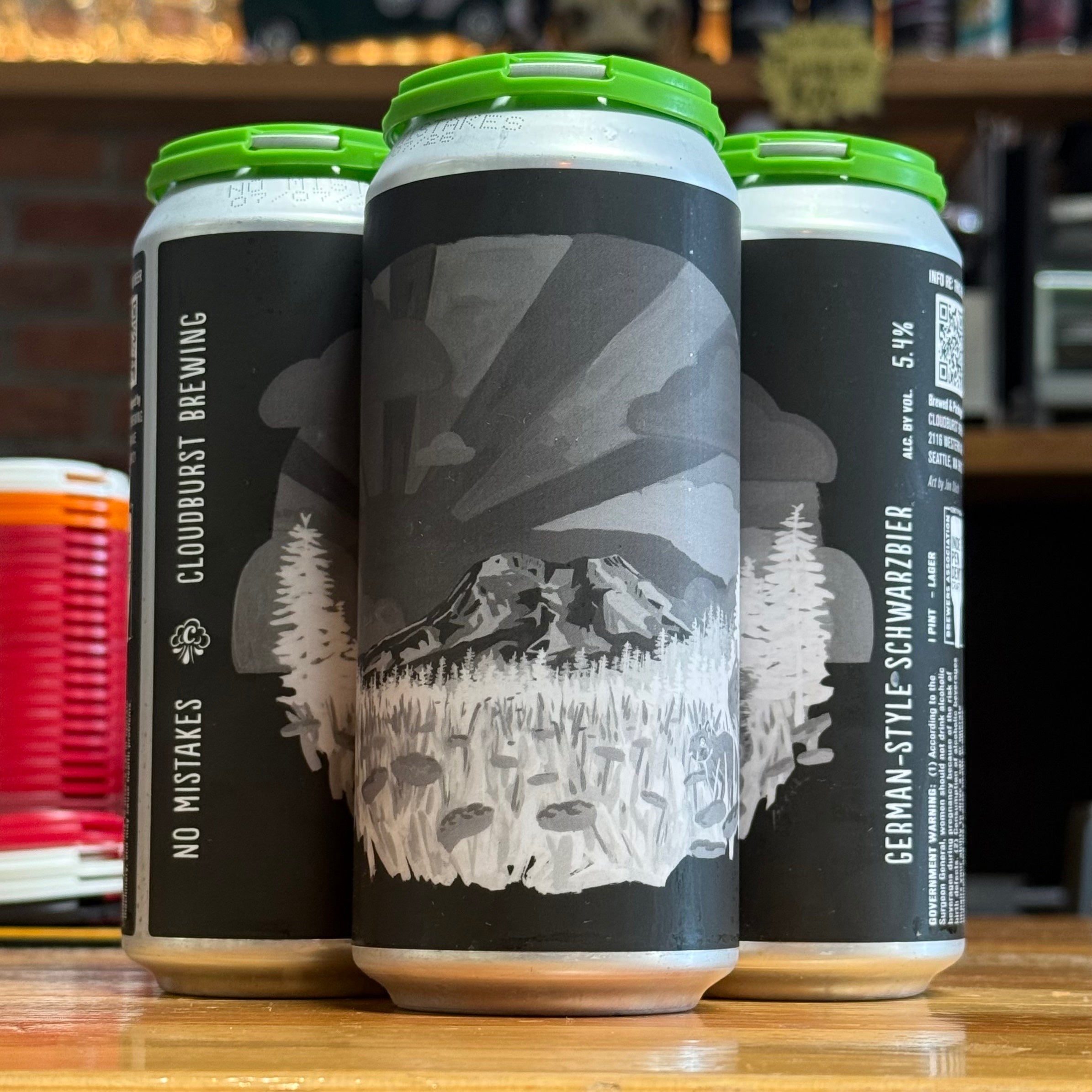 Cloudburst No Mistake Schwarzbier - WA - 16oz C