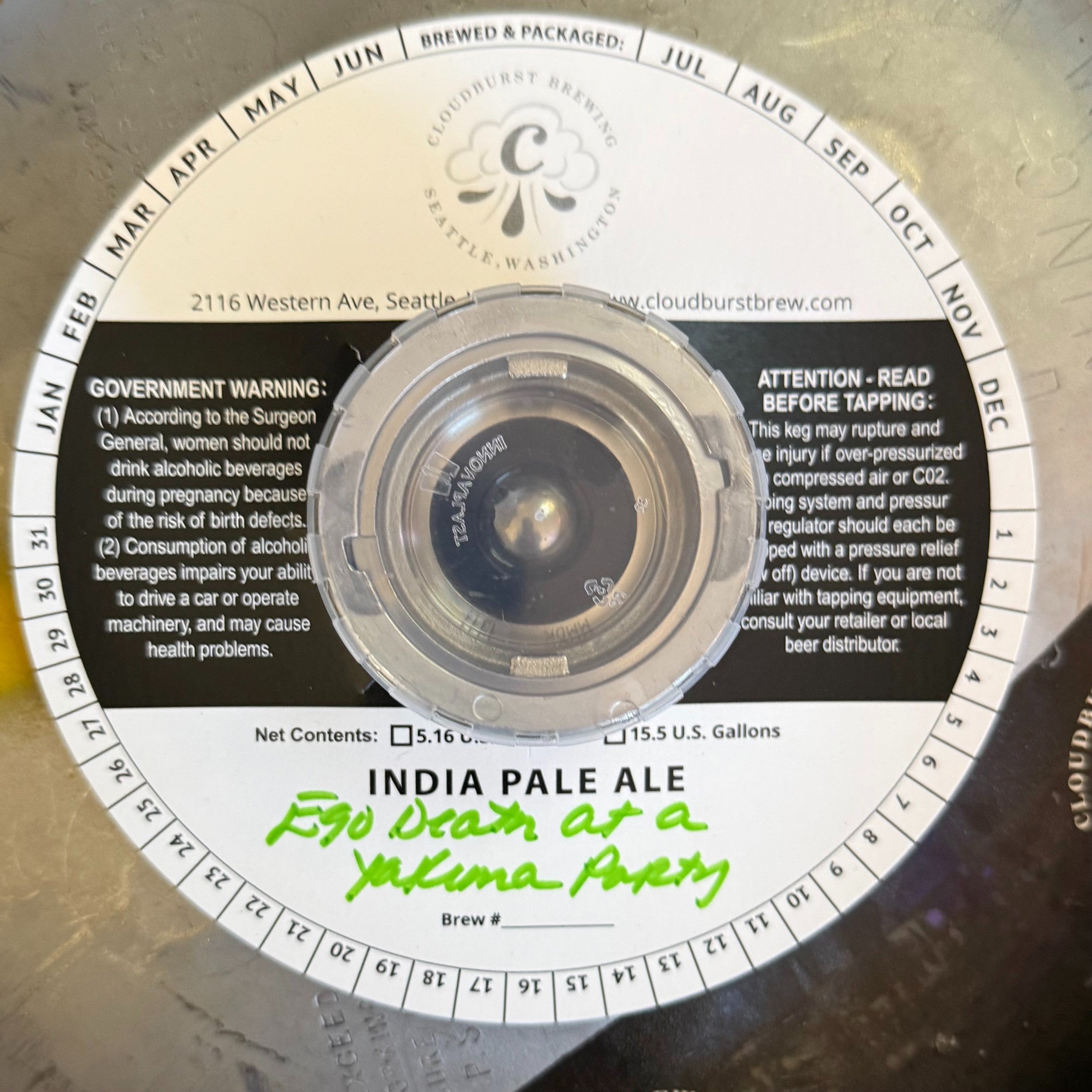 31 - Cloudburst Ego Death at a Yakima Party Wet Hop IPA ONLINE