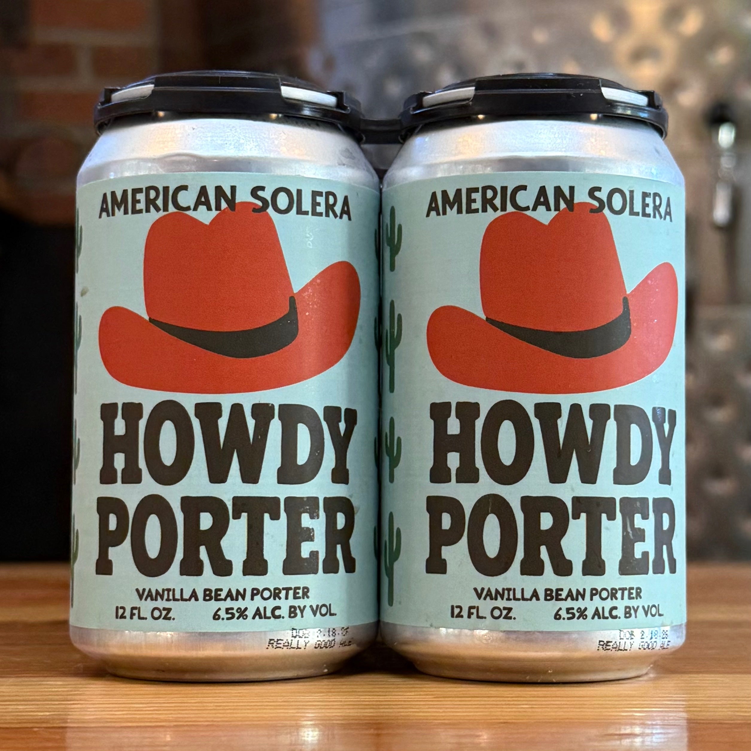 American Solera Howdy Porter Vanilla Porter - OK - 16oz C