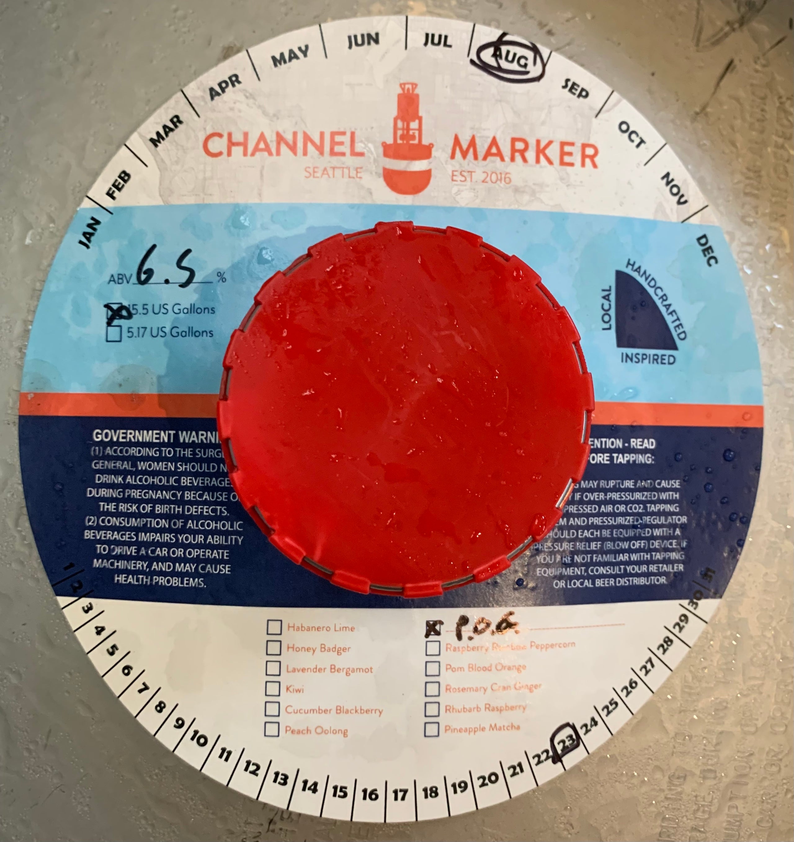 3 Channel Marker Rainier Cherry ON PREMISE RIDGEWOOD BOTTLE & TAP